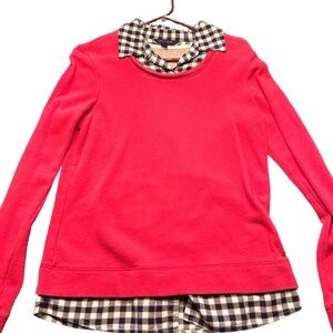 Tommy Hilfiger Collared Sweater | Pink/Plaid | LG